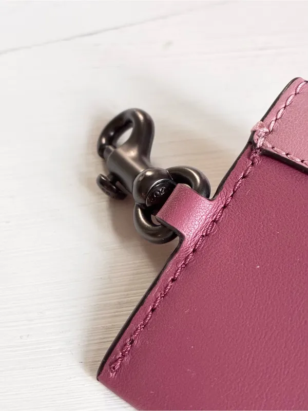 Coach Turnlock Leather Card Case Bag Charm in Colorblock - Image 9