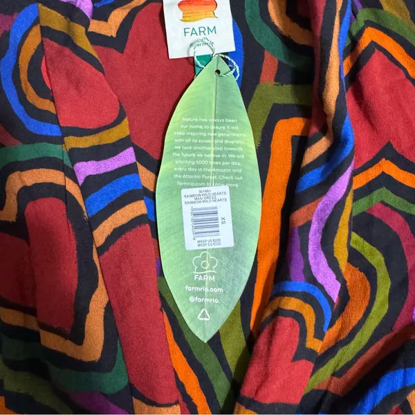 Farm Rio Rainbow Wild Hearts Maxi Dress - Image 10