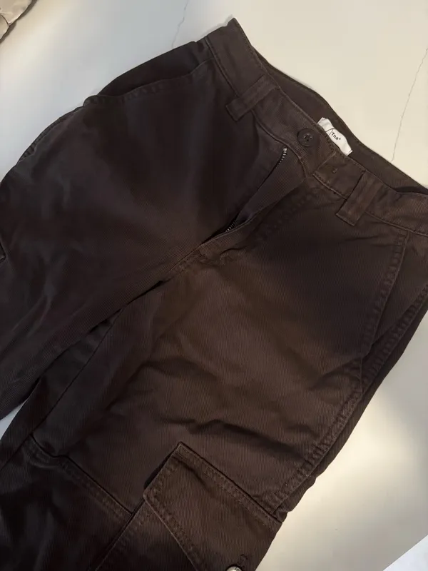 Aritzia TNA Cargo Brown Pants - Image 5