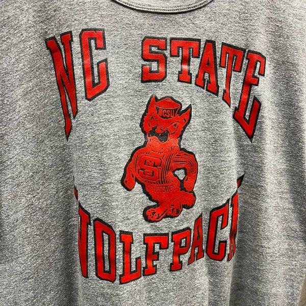 Vintage 70s Russell Athletic NC State Wolfpack USA Made College T-Shirt XL Sport - Image 2