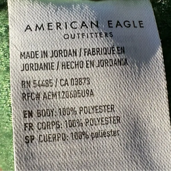 American Eagle Teddy Shacket Jacket Women’s L Green Button Front Cozy Overshirt - Image 5