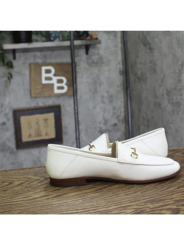 Sam Edelman Womens Loraine Almond Toe Loafers E8519LU Bright White 9M - Image 6