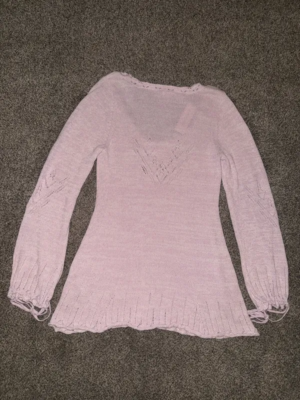 Kimchi Blue Catherine Pointelle Knit Top in Pink - Image 7