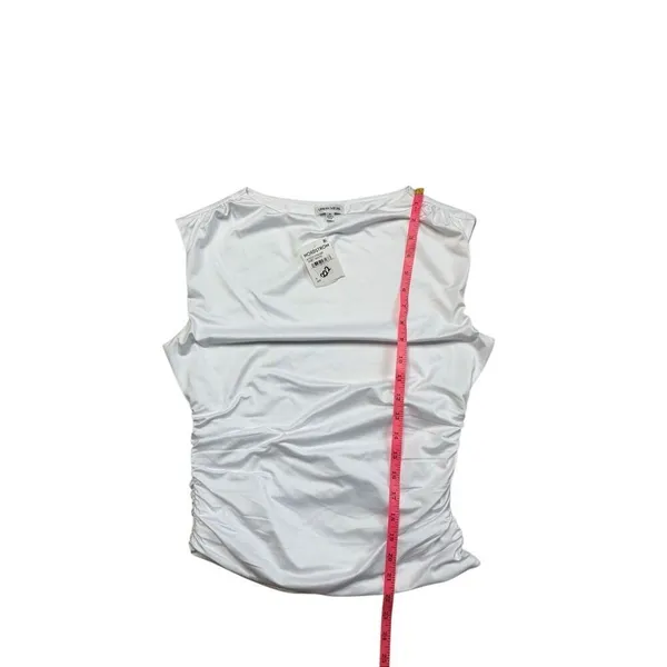 NWT Urban Social White Ruched Sleeveless Top small - Image 7