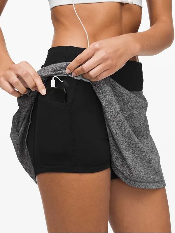 Lululemon Women’s Pace Rival Skirt No Panels 15" in Heather Lux Multi Black 8 - Image 3