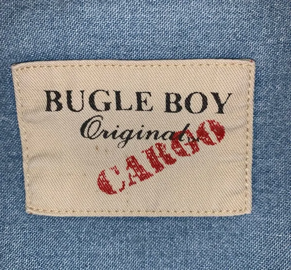 Vintage Bugle Boy chambray embroidered button up shirt size M halloween - Image 4