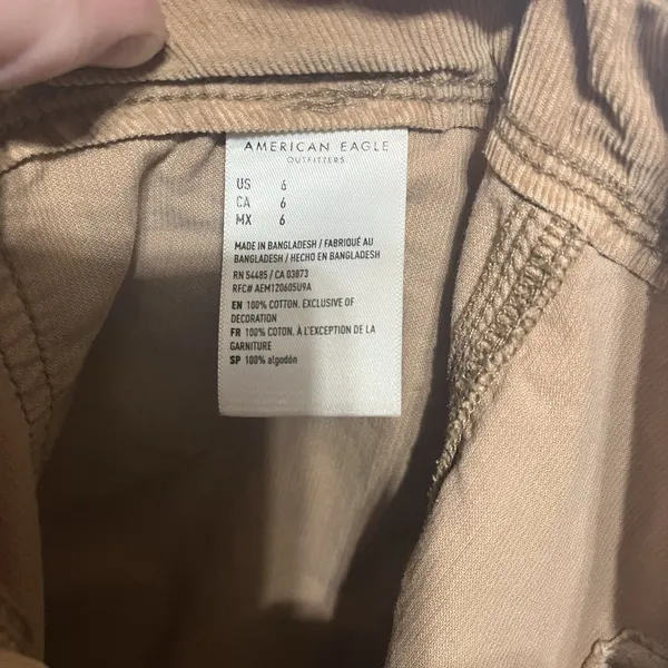American Eagle Corduroy Shorts Women's‎ Size 6 Highest Rise 90's Boyfriend Cargo - Image 5
