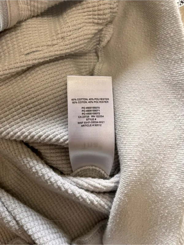 ARITZIA TNA Waffle Print Full Zip Hoodie Sweatshirt Women’s Sz 2 Oversized Sz 2 - Image 5