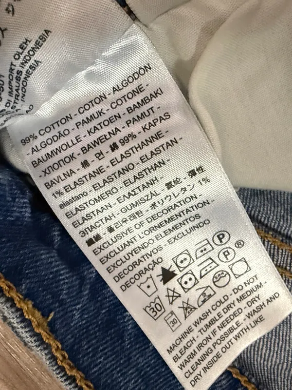 Levi’s Premium Ribcage Shorts Urban Oasis Raw Hem W27 $80 - Image 13