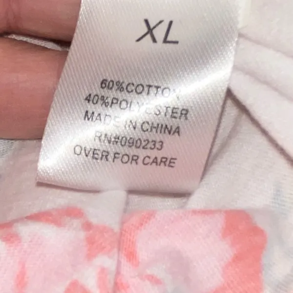 PacSun Floral Scallop Fit‎ T-Shirt XL Pastel Graphic Tee - Image 5