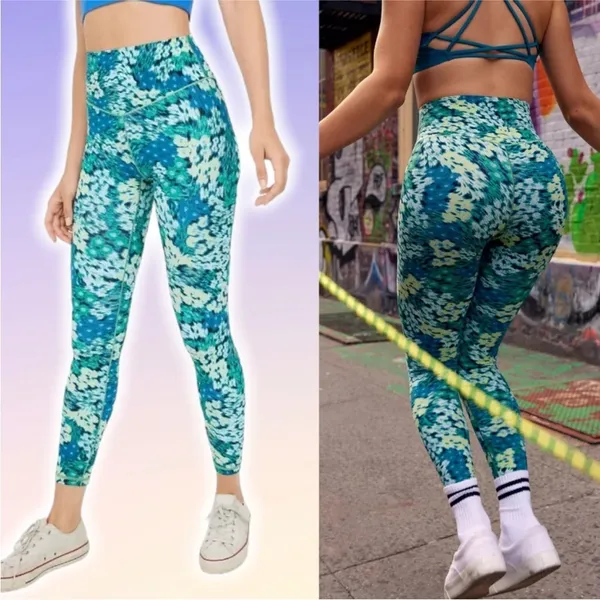 NWT Aerie Offline Real Me Xtra 7/8 Leggings Small Blue/Green - Image 2
