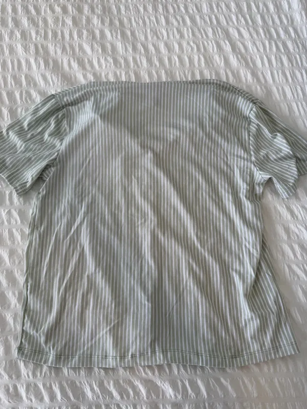 Kohl's Green Striped PJ Set - Image 5