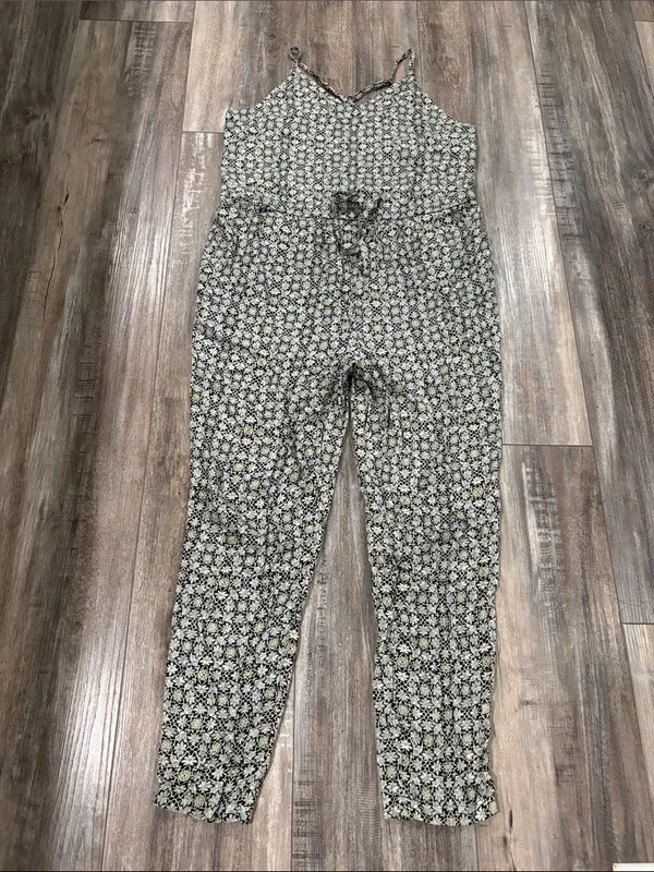 Free People Floral V Neck Sleeveless Jumpsuit Small - Image 7