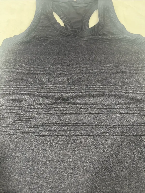 Heathered Charcoal Gray Racerback Athletic Tank Top Size undefined - Image 5