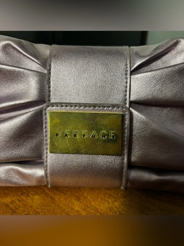 Versace Parfums Metallic purple clutch - Image 2