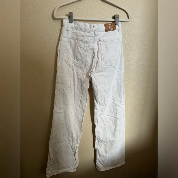 Free People‎ We The Free Tinsley Baggy High Rise Jean Size 26 in Optic White - Image 8
