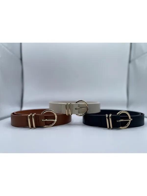 3 Pack Women's Leather Belts For Jeans Dresses Ladies Belt For Pants With Gold - Image 7