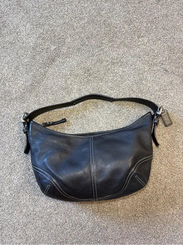 Vintage Coach Soho Hobo Bag Black Leather Style 9464 y2k style - Image 3