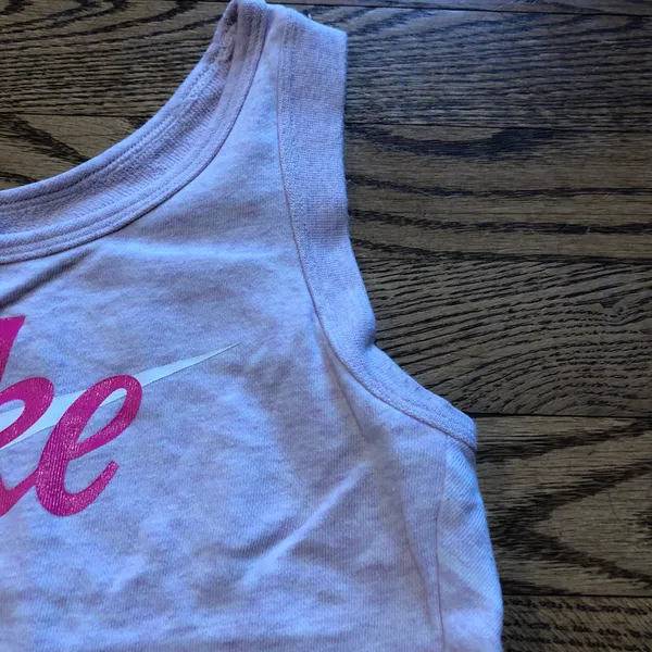 Nike Logo Tank  Sweatshirt Material Pink - Image 4