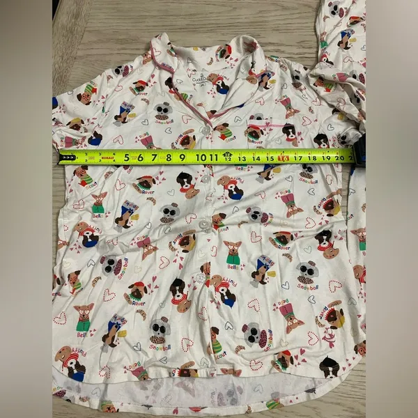 Cuddl Duds Cream Pajama Sets with Playful Design - Image 3