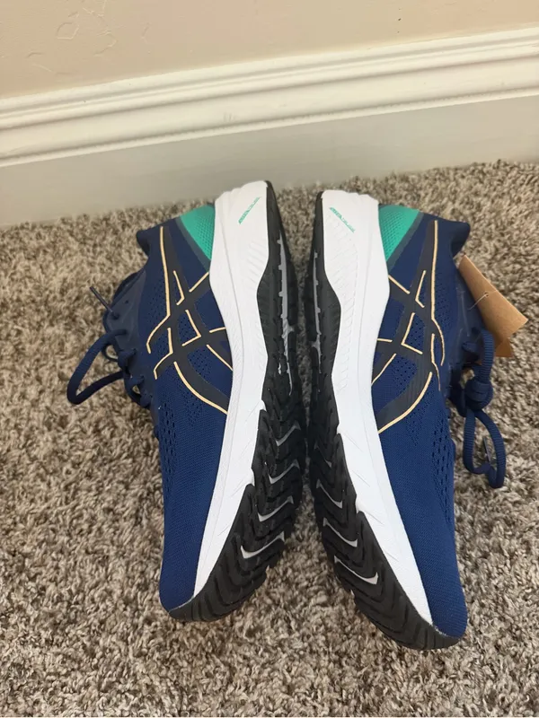 ASICS Navy and Teal Men's Running Shoes - Image 4