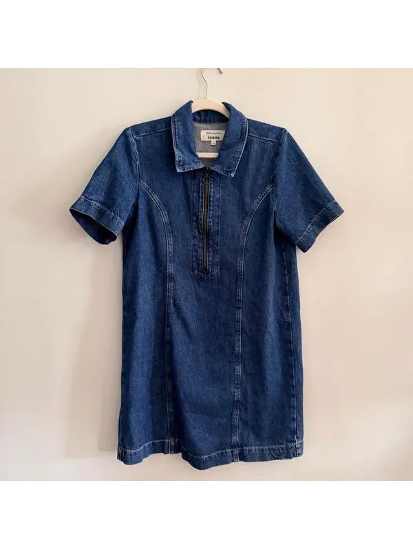 Reformation Loeb Denim Mini Dress - Image 2