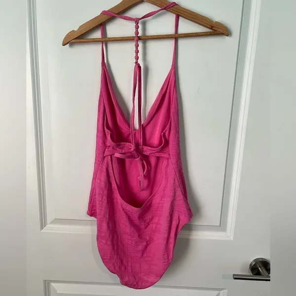 💌 Aerie Jacquard V Scoop One Piece Swimsuit - Image 4