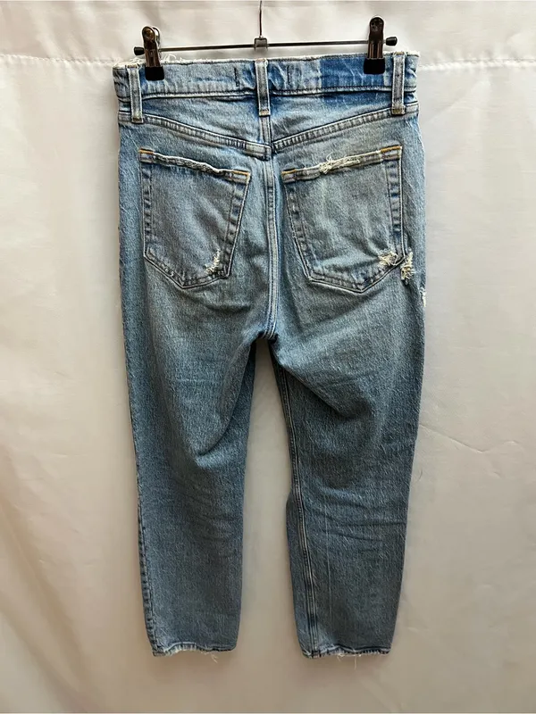 Abercrombie & Fitch The Dad High Rise Distressed Jeans Women’s 26 2S Light Wash - Image 2