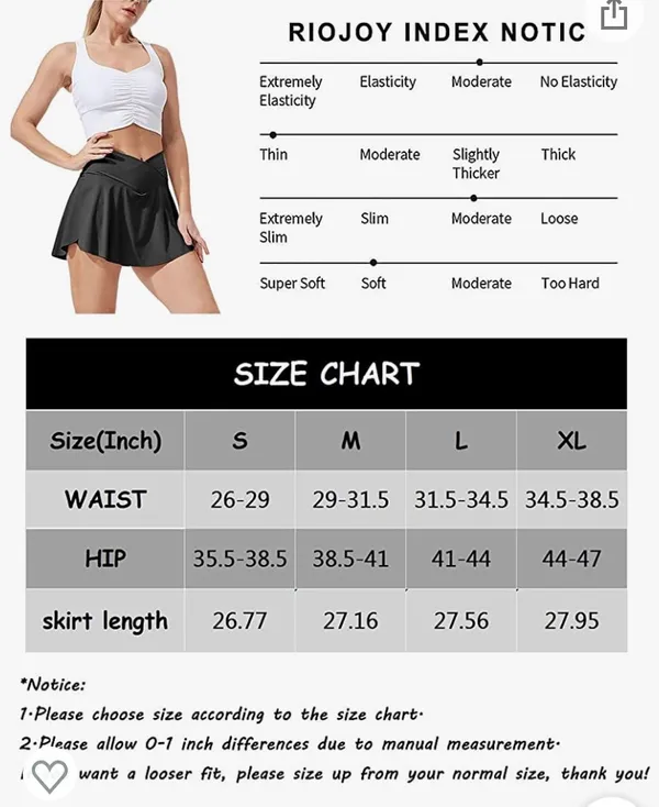 Tennis Skirt Black Size M - Image 4