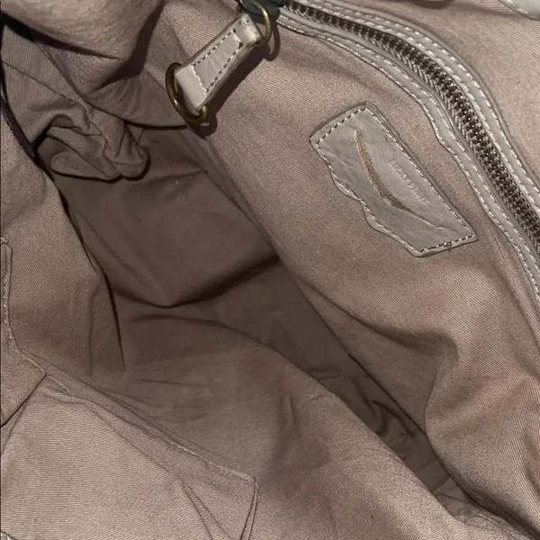 Lucky Penny shoulder bag with rich Chevron leather accents vintage unique style - Image 5