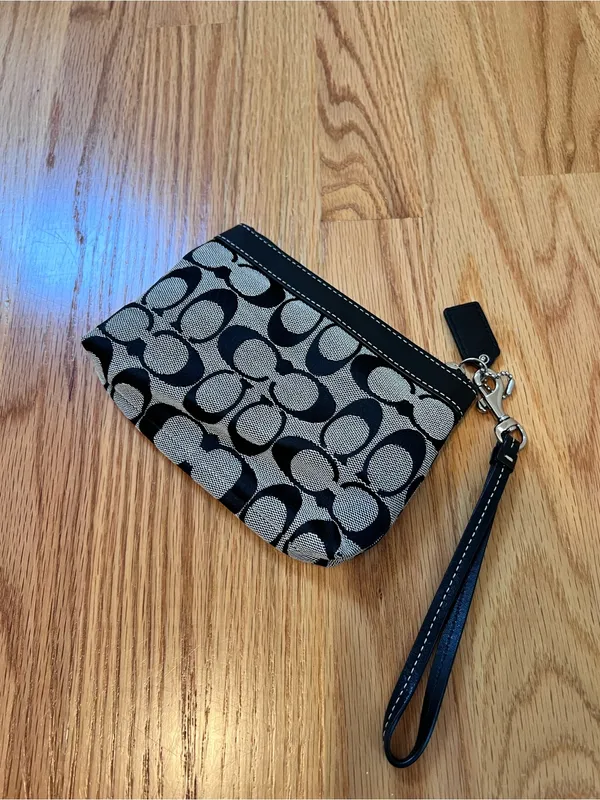 Coach Y2K Black Logo Wristlet - Image 4