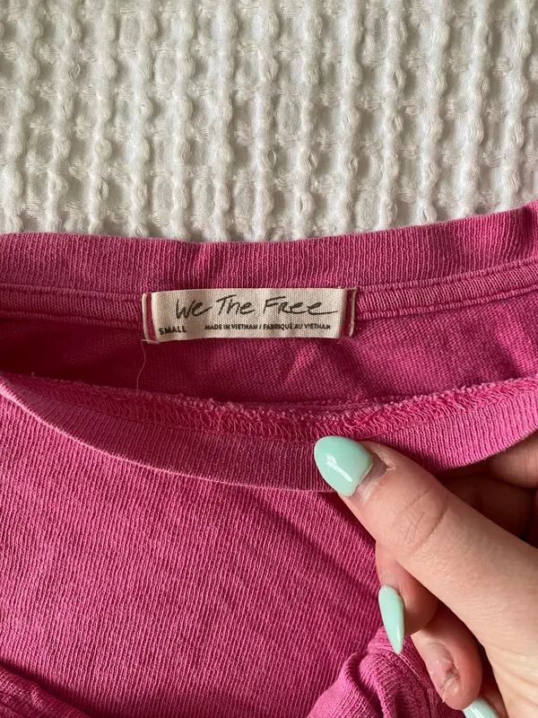 Free People We The CC Free Oversized Tee Pink Small - Image 3