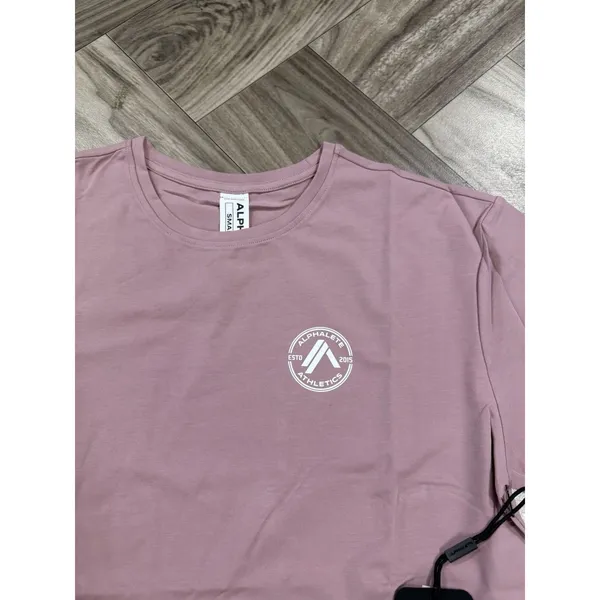Alphalete Women’s Dynasty Long Sleeve Crop Tee Size Small -Mauve - Image 3