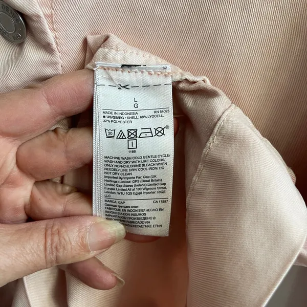 GAP Women Large‎ Soft Pink Tencel Button Up Jacket Casual Everyday Outerwear - Image 6