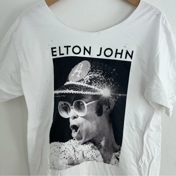 Elton John off the shoulder T-Shirt - Image 2