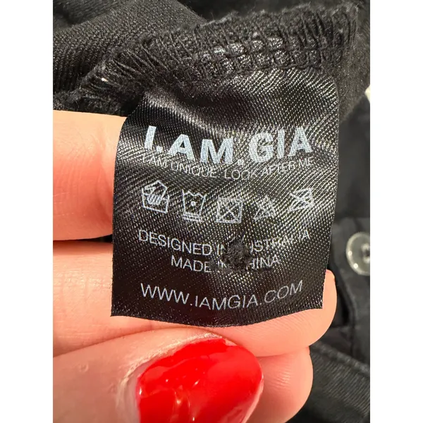 I.AM.GIA Jogger Pants Womens XS Black Elastic‎ Waist Cargo Streetwear Gorpcore - Image 3