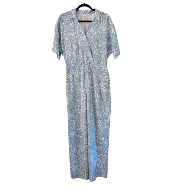 89th + Madison Womens M Paisley Blue‎ Monochrome Jumpsuit Romper - Image 10