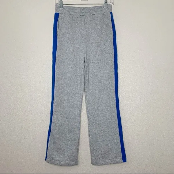 Women’s Side Stripe Fleece Straight Leg French Terry Pants, Sz Small - Image 3
