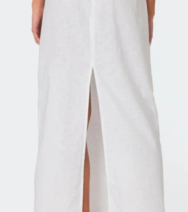 Edikted Rayla Linen Look Maxi Skirt - Image 3
