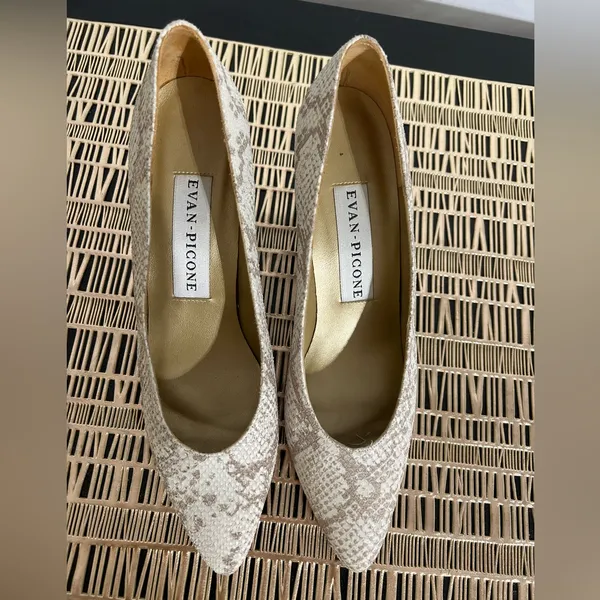 Vintage Evan Picone Snakeskin‎ Pumps Size 9 - Image 5
