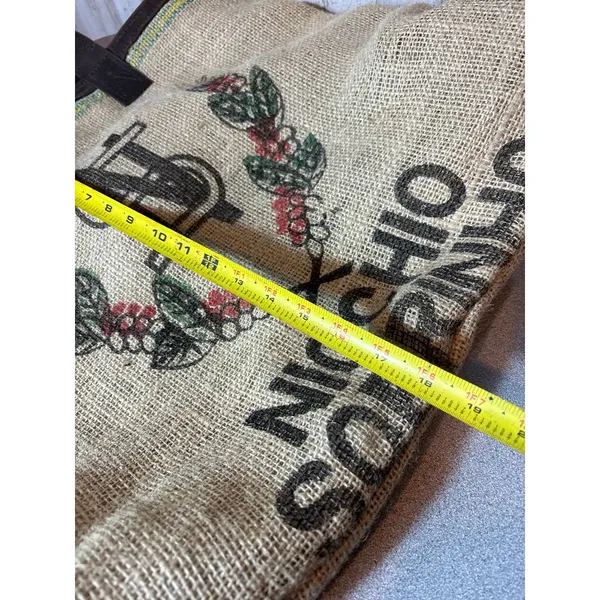 Vintage Woven Burlap Tote Bag‎ - Rare - Image 6