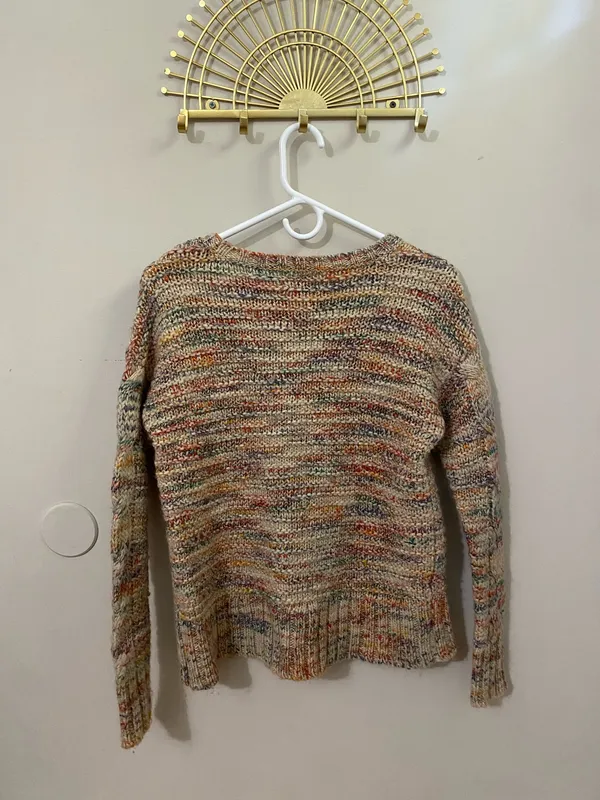 American Eagle Outfitters Multicolor Cable Crewneck Sweater - Image 2
