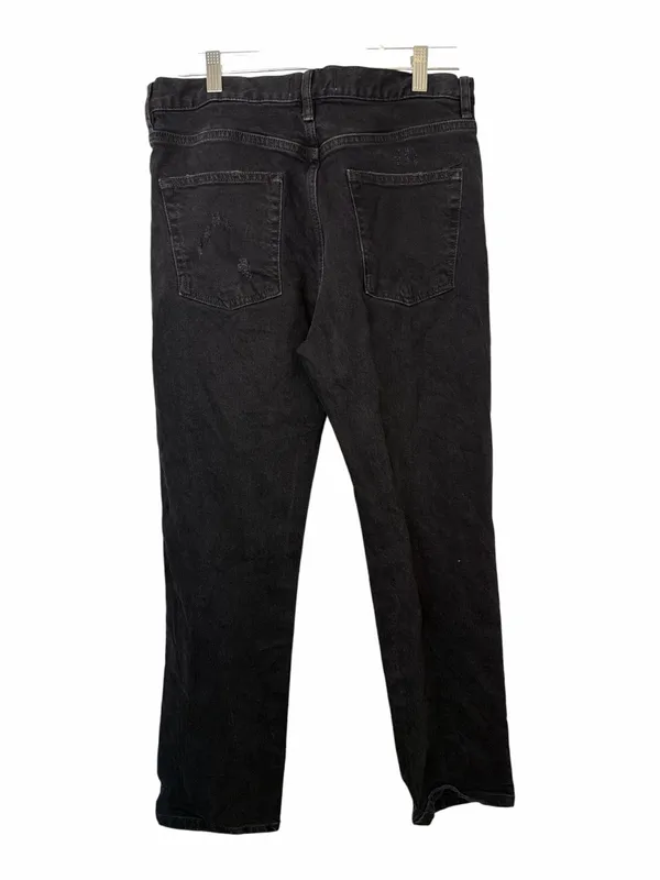 Free People Black Slim Straight Distressed Jeans - Image 3