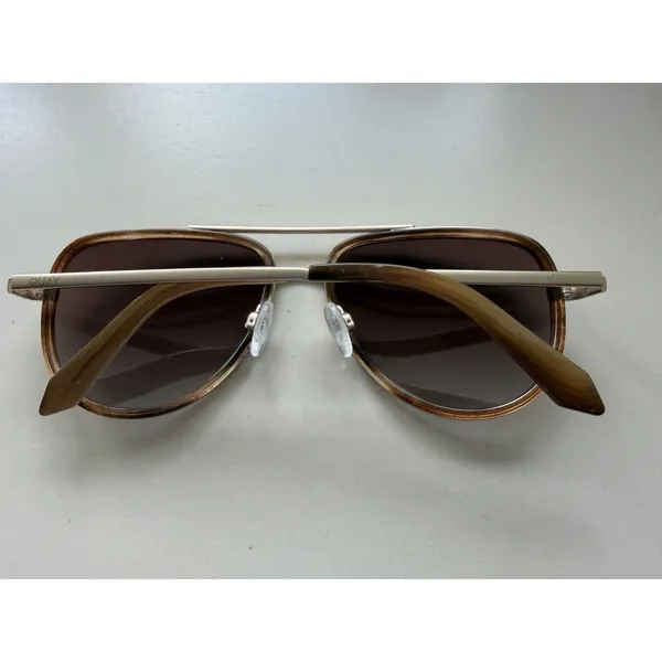 Quay All In Mini Aviator Sunglasses Gold Tortoise Brown Fade Beach Resort - Image 7