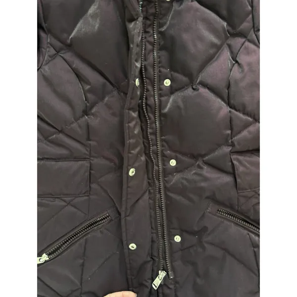 The North Face Puffer Jacket Hooded Womens Small Purple Hooded Goose‎ Down Coat - Image 7