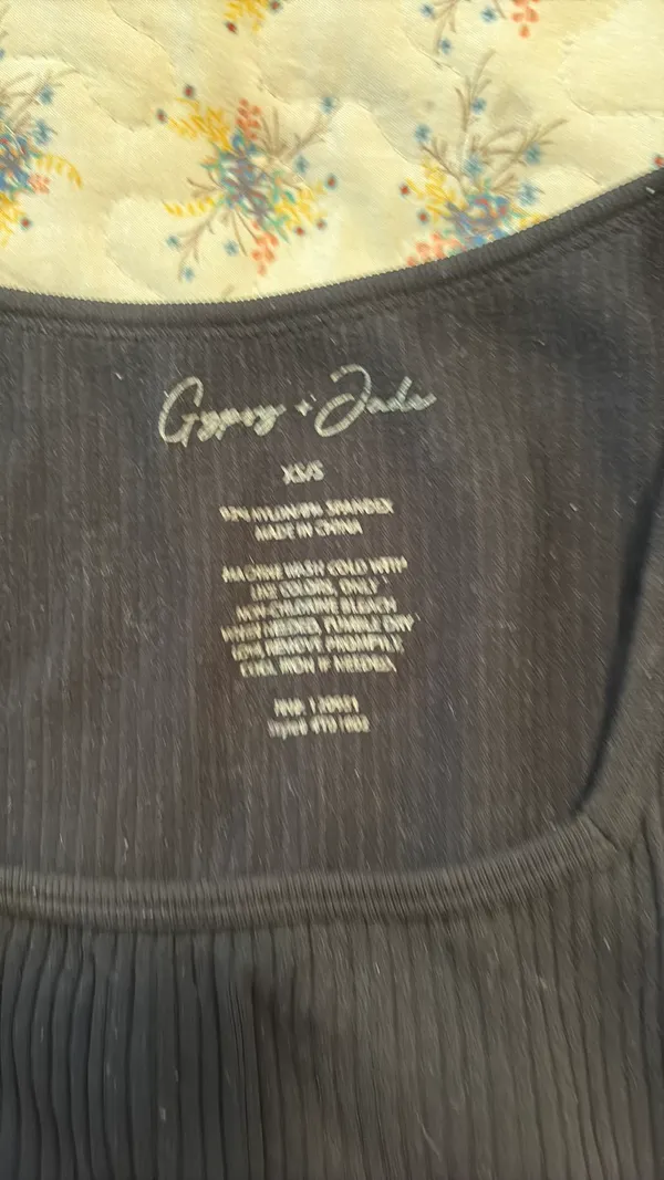 TJ Maxx Square Neck Top Black - Image 3