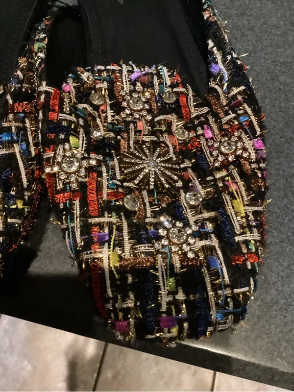 Bejeweled Black Multicolor Slip - Image 2
