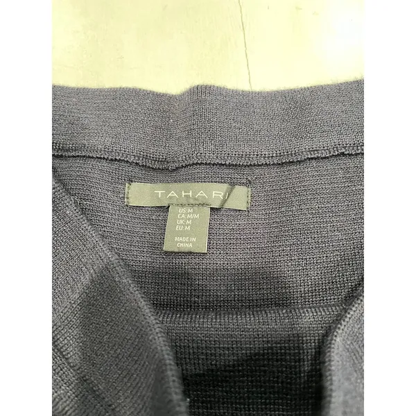 Tahari Navy Blue A-Line Knit‎ Skirt Classic Office Work Wear - Image 3