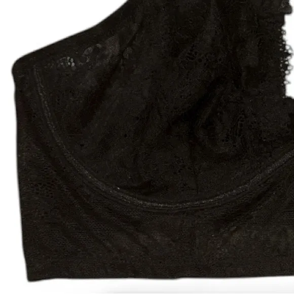 Black Lace Underwire Saskia Fox & Royal Adjustable Bralette S - Image 4