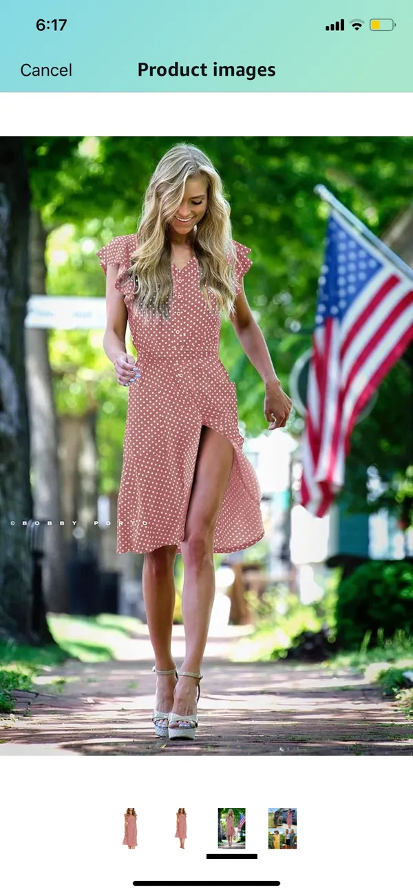 Amazon Pink Polka Dot Dress - Image 2